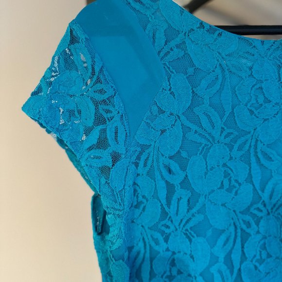 Urban Outfitters Coincidence & Chance Aqua Blue Lace Dress - Picture 4 of 7